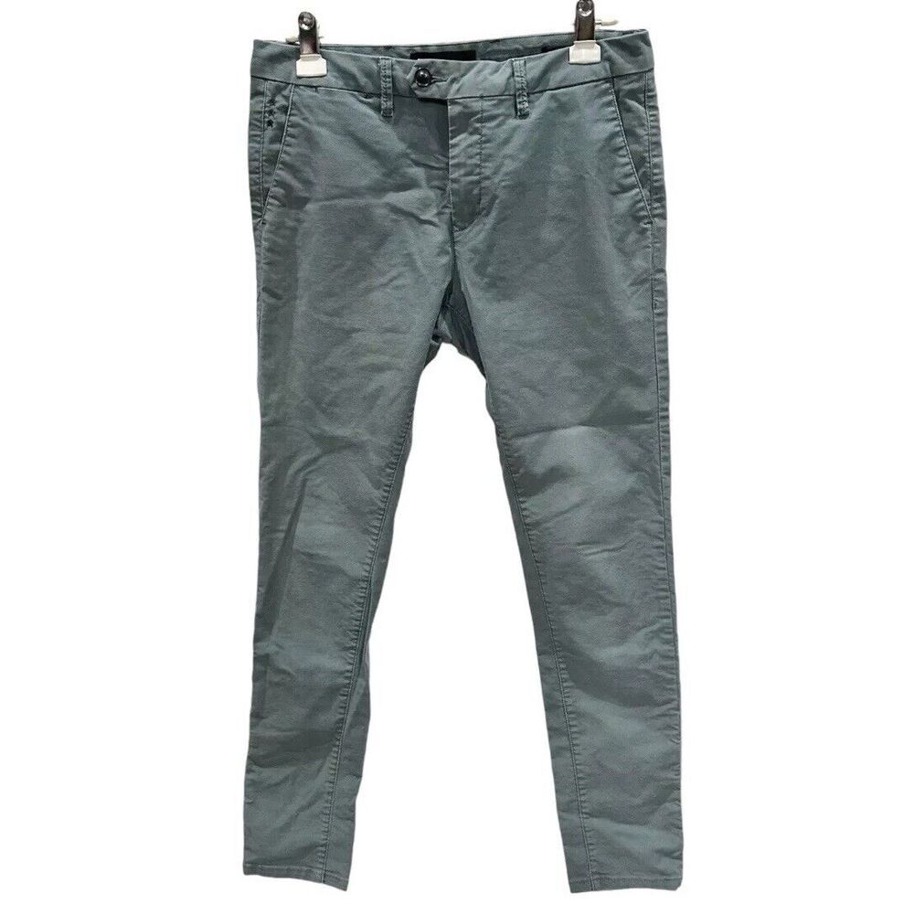 SCOTCH  SODA Pants Mens 30x32 Mott Garment Blue Dyed Chinos Super Slim Fit